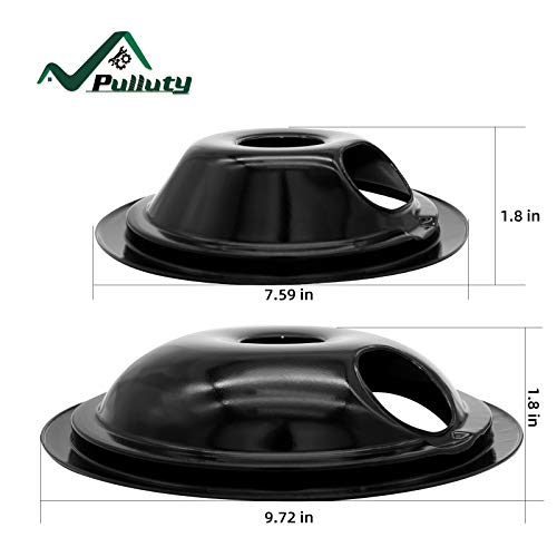 Pulluty Drip Pan Bowls Set WB31M20 and WB31M19 Porcelain Drip Pans -Replacement for GE Range Cooktop - 4 PACK