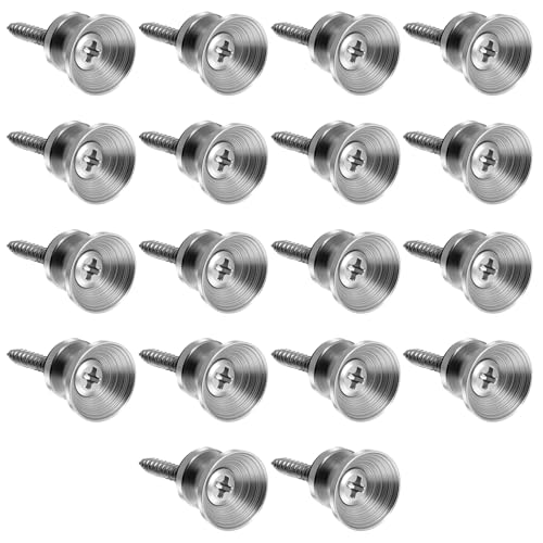 Xindojuz 18 PCS Guitar Strap Button, Metal Guitar Strap Peg Buttons Locks End Pins with Mounting...