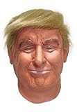 LEKA NEIL Realistische Promi-Maske, Republikanischer Präsidentenkandidatenmaske, Donald Trump-Maske, Latex, Ganzkopf, Erwachsenengröße, Orange