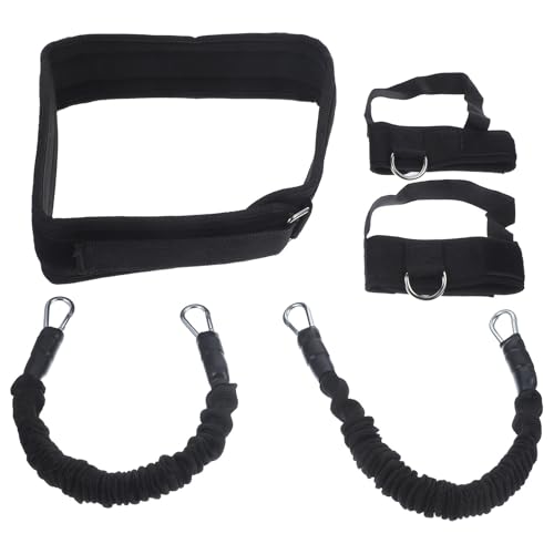 AKOOSY Bandas de Entrenamiento de Baloncesto Neopreno 40 LB, 1 Set Negro, para Mejorar Salto Vertical y Habilidades Motoras, Equipo para Entrenamiento Infantil en Voleibol