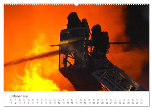 Calendrier 2026 pompiers grand format A2 horizontal cadeau idéal passionnés - 3