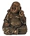 Produktbild Geschenkestadl Große Buddha Figur lacht sitzend 31cm Dunkelbraun Feng Shui Buddhismus Asia Deko