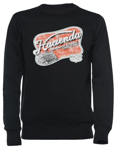 Sweat-shirt noir unisexe Hacienda idéal pour le télétravail