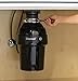 GE Disposall Continuous Feed 3/4 Horsepower Motor Garbage Disposer, Good for Grinding: Vegetable Peels & Small Bones, Easy Install Kit, Non-Corded, Recommended for 2-4 Person Homes, GFC720N