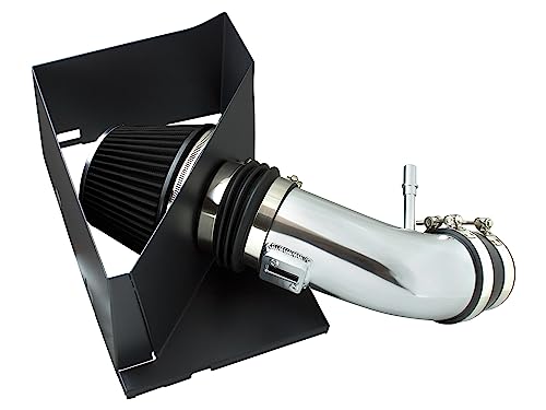 Cold Air Intake Airflow Inductions Kit System with Heat Shield Kit + Filter Combo BLACK Compatible For 14-18 Ram 2500/3500 6.4L V8