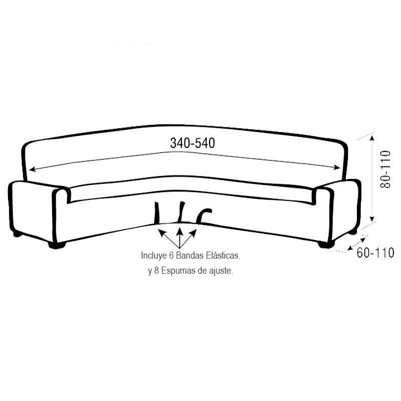 MAXIFUNDAS FUNDAS DE SOFA & CHAISE LONGUE. Copridivano ad angolo Relive colore fucsia chiaro. Fodera protettiva super elastica per divano ad angolo