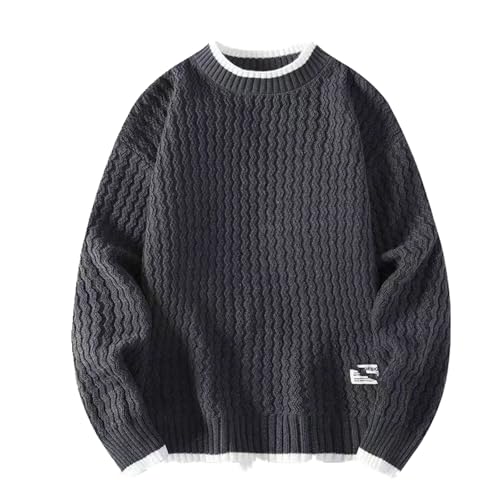 Men's Long-Sleeved Sweaters with A Round Neck Design are Comfortable and Versatile Pullover Knitwear