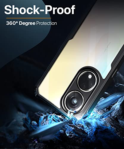 Image of WOW IMAGINE Shock Proof Clear Protective Back Case Cover for Oppo Reno 8T 5G - AirEDGE Technology | 360 Degree Camera Protection | Transparent Hybrid Back Case Mobile Cover - Earthy Black