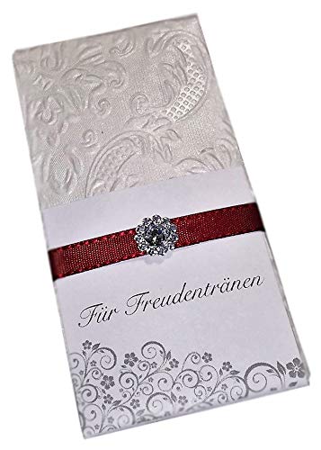unser schönster Tag 50 x Taschentücher Freudentränen Hochzeit TT0052 Pearl Bordeaux Cover