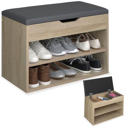 TecTake® Meuble Chaussures Meuble de Rangement Moderne Meuble d'entrée pour Max. 6 Paires...