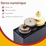 Apklvsr lot de 4 servos numériques métal 12 kg·cm, 180° photo 2