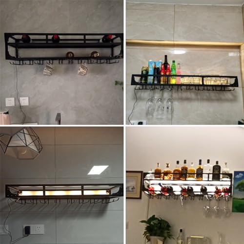 Étagère à vin à LED murale pour optimiser l'espace et ranger vos bouteilles