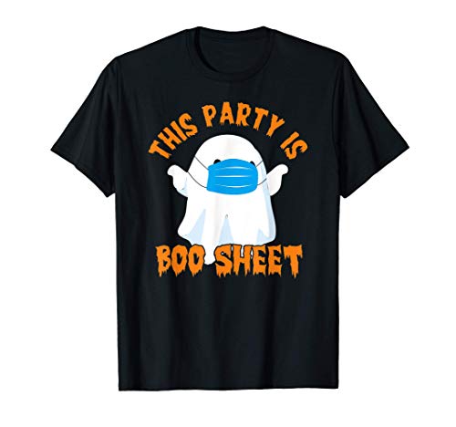 Ghost In Mask Halloween 2020 Boo Sheet Funny Pun Costume Camiseta