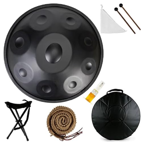 ILOOXI �n���h�p���h���� �j�Z�� 9/10/12 �m�[�g �n���h�p�� �y�� 432Hz/440Hz �X�`�[���n���h�h���� �L�����[�o�b�O�t�� �n���h�p���}���b�g2�� �n���h�p���X�^���h ���o�z (Color : Black-432hz, Size :