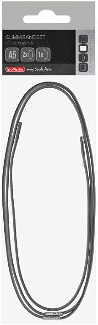 herlitz 50033843 zestaw gumek do my.book flex, A5, antracyt, 1 zestaw