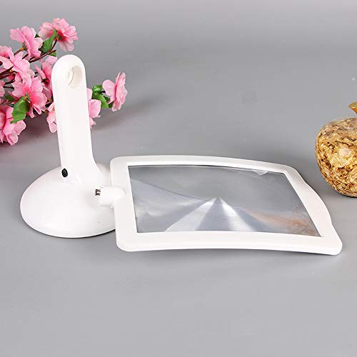 Anself 3X Lupa Brilhante LED Leitura Lupa Auxiliar Rotary Multi-função Lupa de Mesa Com Tela de Rota