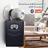 Smart Digital Lock Box for Key, APP Control Bluetooth Wireless Key Lock Box Wall Mounted Door Hanging, Remote Access Digital Safe with Code for Outdoor, Large Storage