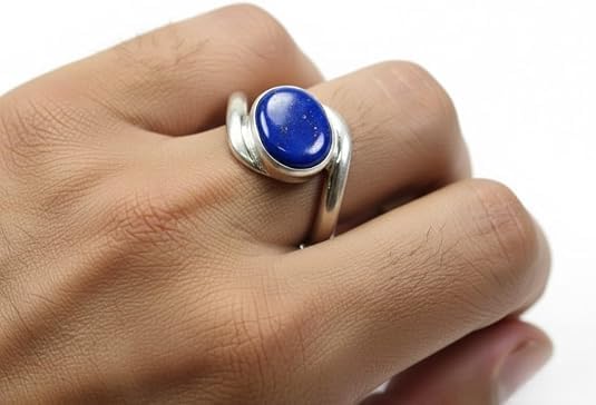 Image of 55Carat Choose Your Color Natural Gemstone Silver Statement Rings for Gift Corssover Style Size 5 to 12