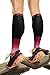 Physix Gear Sport Compression Calf Sleeves for Men & Women 20-30mmhg - Best Footless Compression Socks for Shin Splints, Running, Leg Pain, Nurses & Pregnancy -Increase Circulation - BLK/PNK S/M-M/L