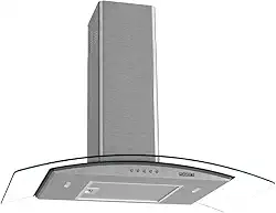 COIFA DE PAREDE 80CM VIDRO CURVO CLEAN FOGATTI KROMANOX 220V