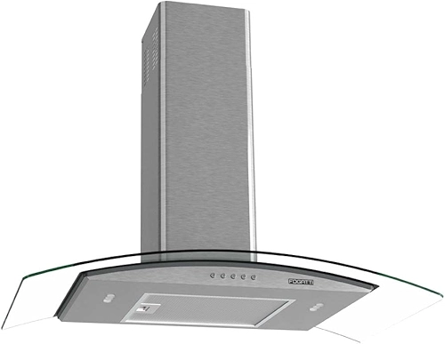 COIFA DE PAREDE 80CM VIDRO CURVO CLEAN FOGATTI KROMANOX 220V