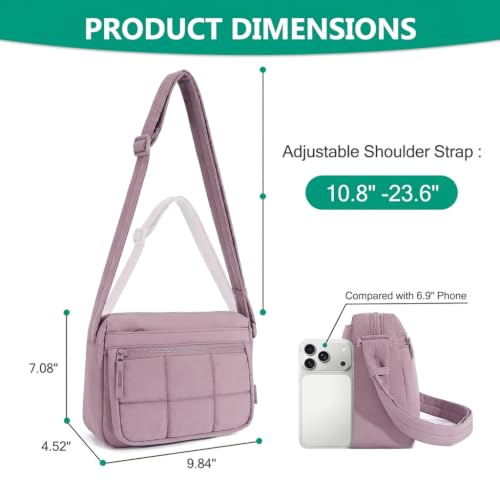 Image of Nylon Crossbody Bag for Women, Lightweight Shoulder Travel Purse