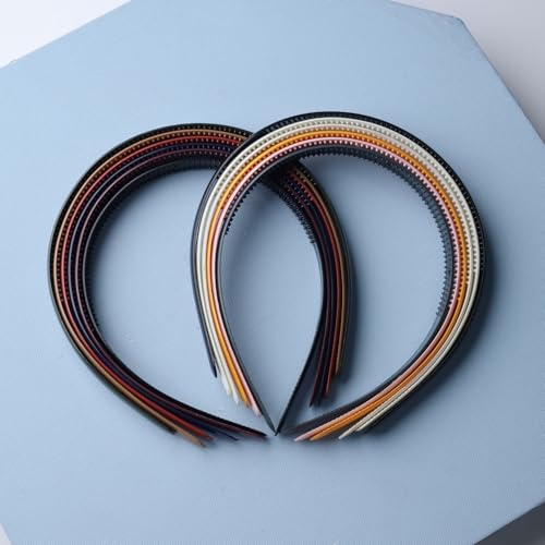 Image of ANNACREATIONS Anna Creations 12 Pc Plastic Hair Bands Girl Women-Multi-Colour (One Size), Multi Color