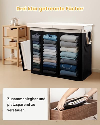 Panier à linge pliable 190L idéal pour une buanderie ordonnée - 8