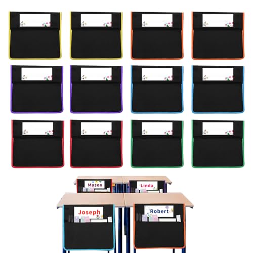 Fournitures scolaires bien rangées lot de 12 sacs de siège anti-encombrement