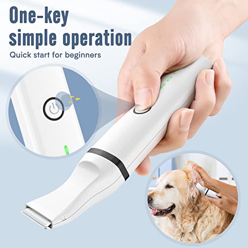 oneisall Dog Clippers/Dog Paw Trimmer with Double Blades 2 in 1 Quiet