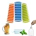 Lily's Home Ice Cube Trays with Easy Push Pop Out Narrow Ice Stick Cubes for Sport and Water Bottles. Pack of 3