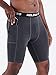 NELEUS Men's 3 Pack Compression Shorts with Pockets Quick Dry Athletic Running Shorts,6087,Black/Grey/White,M