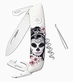 Pince multi-usages 47 mm Swiza Couteau suisse édition spéciale D03 pour femme, 11 fonctions, blanc Swiza