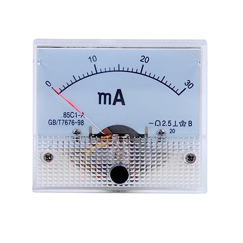 Ampèremètre DC 85C1 0-3mA panneau analogique blanc 64x56mm