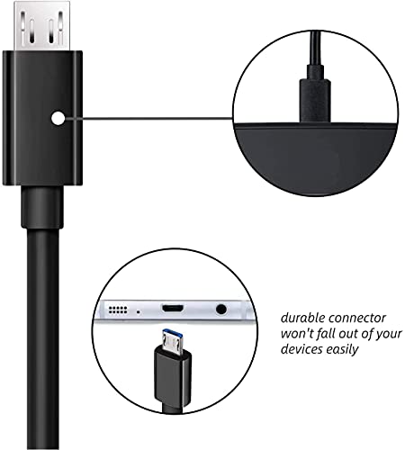 Charging Cable For Samsung Galaxy S7, 2Pack 6Ft 10Ft Long Charger Cable, Android Phone Fast Charger Cord For Samsung Galaxy S7 S6 Edge,Note 5 4,Lg G4,Moto,Sony,Ps4,Windows,Mp3,Camera,Black #TOP6