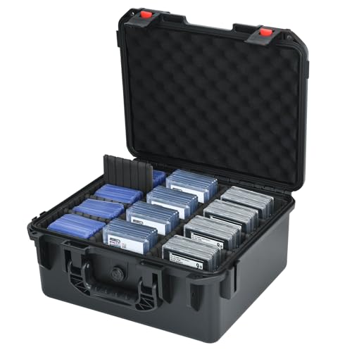 Card Case Storage for Graded Sports Cards - PSA Baseball, Basketball, Football Trading Card Holder, Waterproof Protective Organizer Box for Zion, Slab, Top Loader, Magnetic (Holds 600+Toploaders)