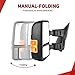 YITAMOTOR Towing Mirrors compatible for 1999-2007 Ford F250 F350 F450 F550 Super Duty Tow Mirror Power Heated with Turn Signal Light 1999 2000 2001 2002 2003 2004 2005 2006 2007