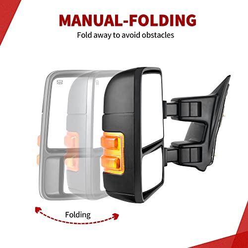 Image of YITAMOTOR Towing Mirrors for 1999-2007 Ford F250 F350 F450 F550 Super Duty