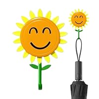 Flower Hooks, Sunflower Decorative Towel Hooks, Retractable Flower Design Self-Adhesive Waterproof Hanger for Bathroom Kitchen Keys Bedroom Home