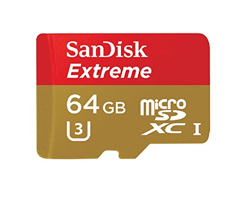 SanDisk Extreme scheda di memoria microSDXC per action camera da 64 B fino a 90 MB/sec, Classe 10, U3