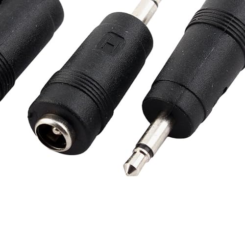 uxcell adaptador conector DC macho 3.5mm a hembra 5.5x2.1mm miniatura 6