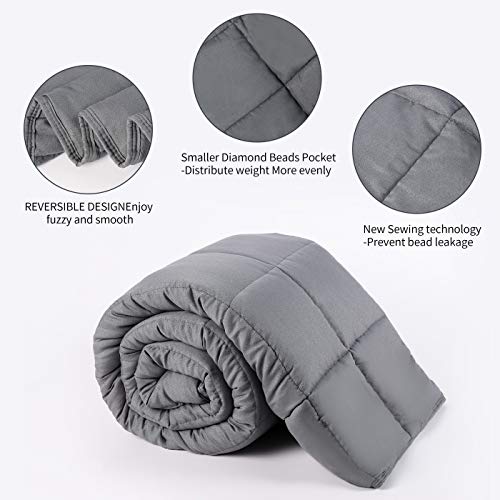 Betu Weighted Blanket For Adults (20Lbs, 88"X104" King Size) - Cooling And Breathable Heavy Blanket For 130-220Lbs With Premium Glass Beads - Soft Thick Blanket For All-Season Sleeping Comfort - Grey #TOP4