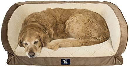 SertaOrthopaedic Gel Memory Foam Quilted Couch Bed, Large Brown
