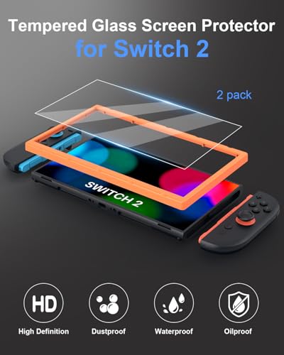 Image of Switch 2 Accessories Bundle for Nintendo Switch 2 19-in-1, Carrying Case, 2 Screen Protectors, Grip for Joycon Controller, Steering Wheel, Protective Cover Shell, Adjustable Stand, Game Card Case