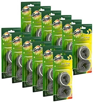 24 Premium Lint Traps with 24 Long Lasting Ties for Washing Machines By Scrub-It. Light Aluminum mesh Filter Won't Rust, Easy Installation,12 Pack (x2) image 3