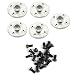 Magic&Shell 5-Pack 25T Round Type Servo Horn Robot Arm Aluminum Alloy CNC Standard Metal Rocker Servo Accessories Disc Steering Arm for RC Model Car Robot Boat Airplane Silver