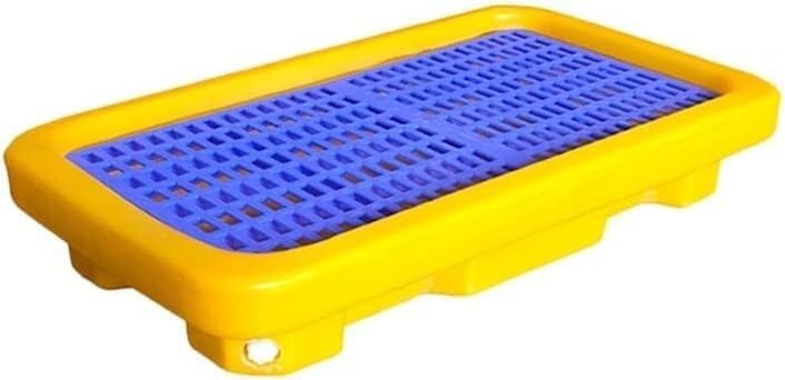 Spill Collection Pallets Stackable Polyethylene Oil/Paint Drum Pallets Industrial Garage Storage Removable Modular Loading Platforms(68x38x12cm)