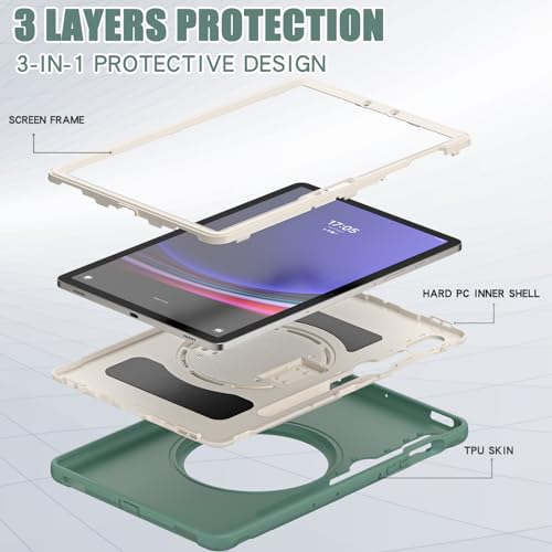 Funda Samsung Galaxy Tab S8 de 11" resistente con protector pantalla y soporte SM-X700 4