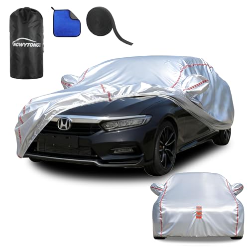 Ngwytong Waterproof All Weather Heavy Duty Vehicle Cover 360 Underbody Wrap Windproof Design Quick Install Outdoor Cover for Honda Accord 2002-2025