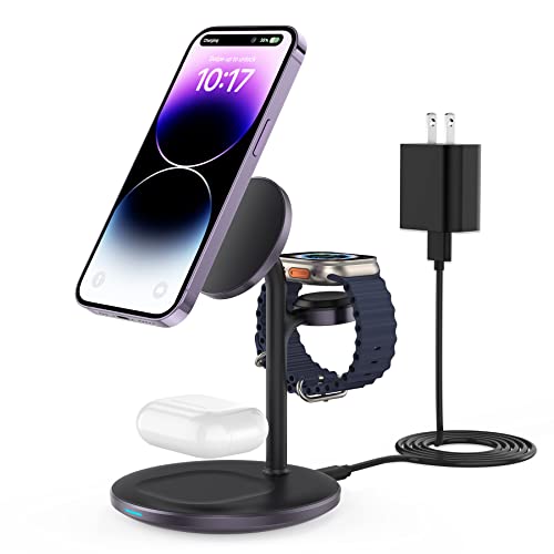3in1 CX[d Mag-SafeΉ }[dX^h }Olbg i-Phone 16/15/14/13/12 Pro Max/Plus/Pro/MiniEA-pple Watch Ultra2/Ultra/9/8/7/SE/6/5/4/3